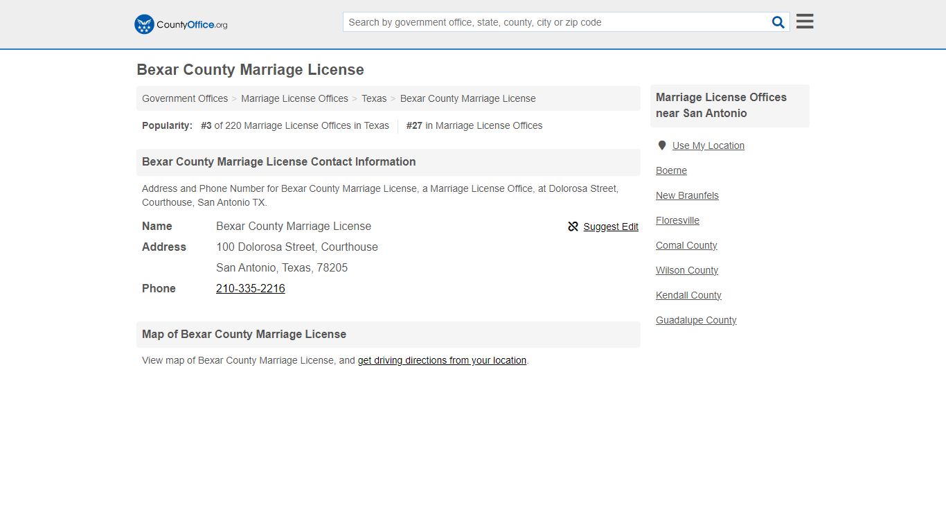 Bexar County Marriage License